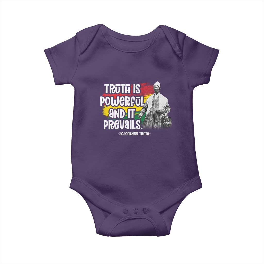 Sojourner Truth Baby Onesie Truth Is Powerful And It Prevails Black History TS09 Purple Print Your Wear