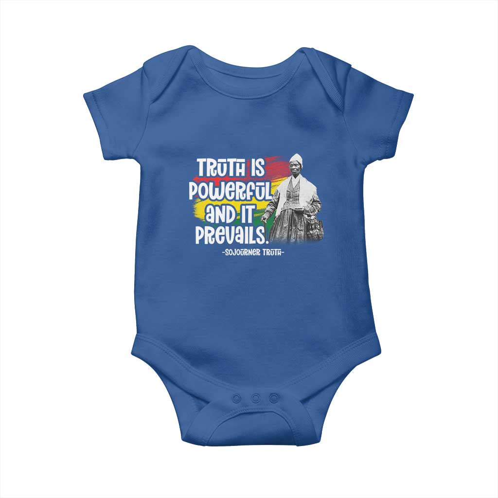 Sojourner Truth Baby Onesie Truth Is Powerful And It Prevails Black History TS09 Royal Blue Print Your Wear