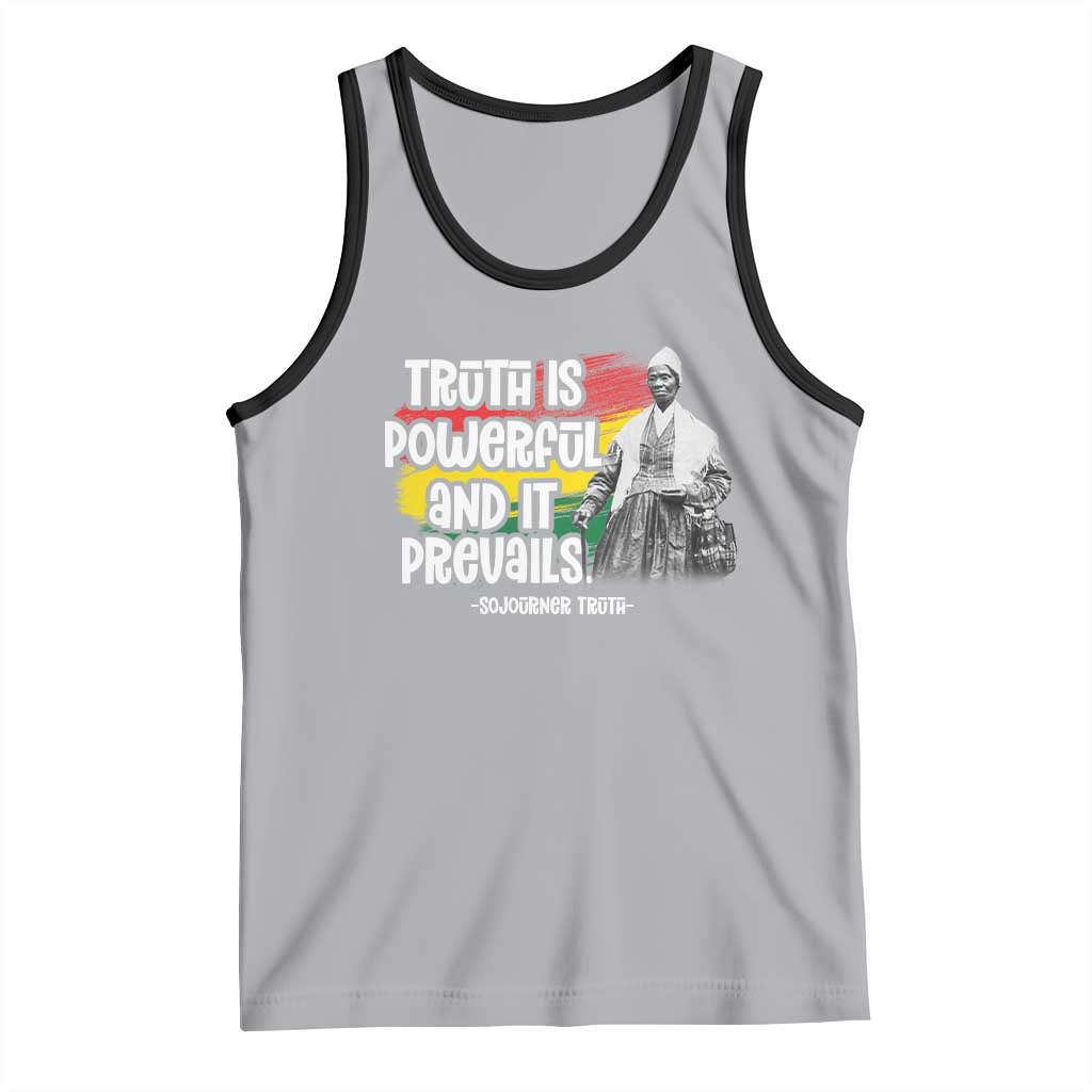 Sojourner Truth Tank Top Truth Is Powerful And It Prevails Black History TS09 Athletic Heather Black Print Your Wear