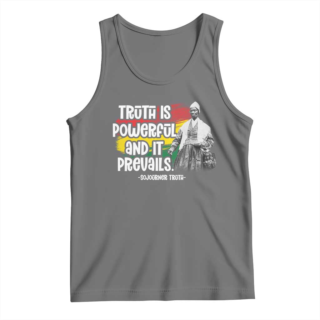 Sojourner Truth Tank Top Truth Is Powerful And It Prevails Black History TS09 Black Heather Print Your Wear