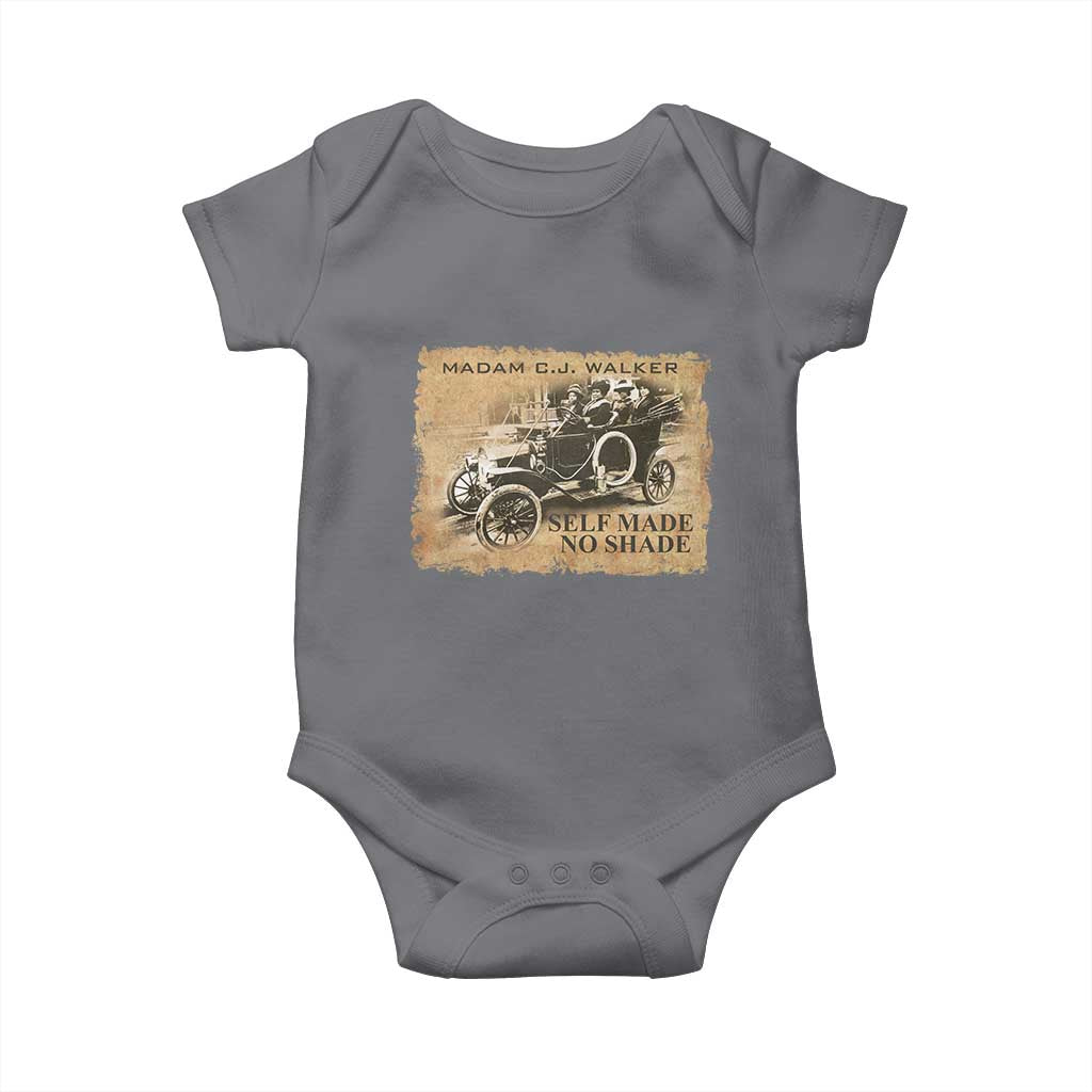 Madam C.J. Walker Baby Onesie Self Made No Shade Black History TS09 Charcoal Print Your Wear