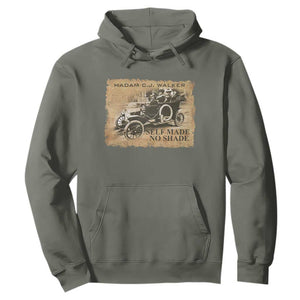 Madam C.J. Walker Hoodie Self Made No Shade Black History TS09 Military Green Print Your Wear