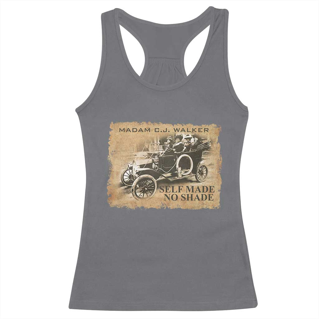 Madam C.J. Walker Racerback Tank Top Self Made No Shade Black History TS09 Charcoal Print Your Wear