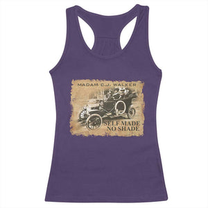 Madam C.J. Walker Racerback Tank Top Self Made No Shade Black History TS09 Purple Print Your Wear