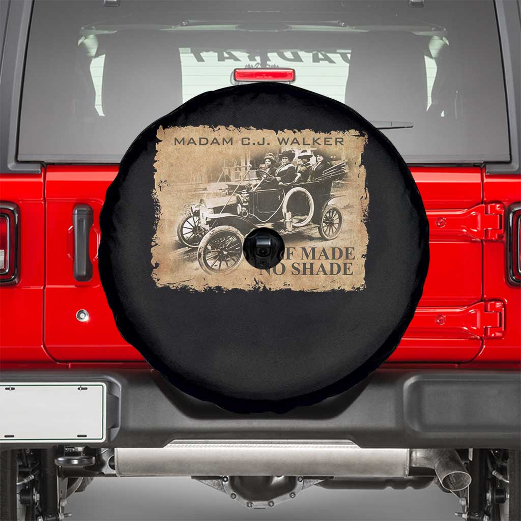 Madam C.J. Walker Spare Tire Cover Self Made No Shade Black History TS09 Black Print Your Wear