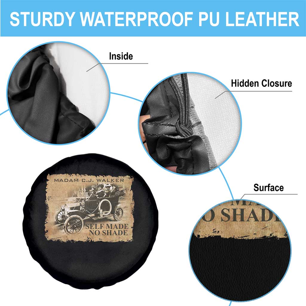 Madam C.J. Walker Spare Tire Cover Self Made No Shade Black History TS09 Print Your Wear