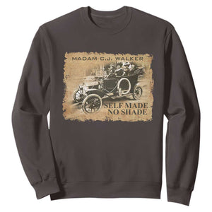Madam C.J. Walker Sweatshirt Self Made No Shade Black History TS09 Dark Chocolate Print Your Wear