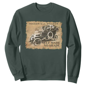 Madam C.J. Walker Sweatshirt Self Made No Shade Black History TS09 Dark Forest Green Print Your Wear