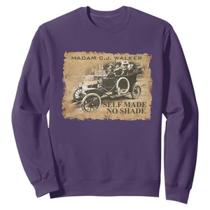 Madam C.J. Walker Sweatshirt Self Made No Shade Black History TS09 Purple Print Your Wear
