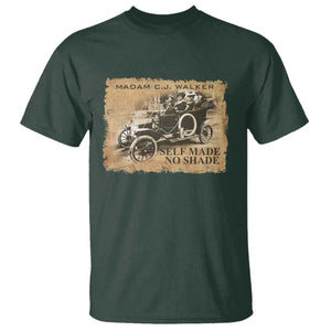 Madam C.J. Walker T Shirt Self Made No Shade Black History TS09 Dark Forest Green Print Your Wear