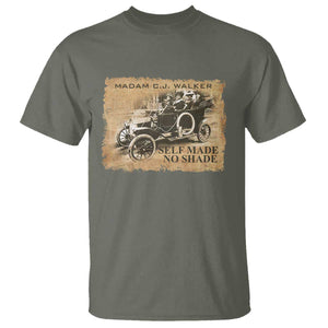 Madam C.J. Walker T Shirt Self Made No Shade Black History TS09 Military Green Print Your Wear