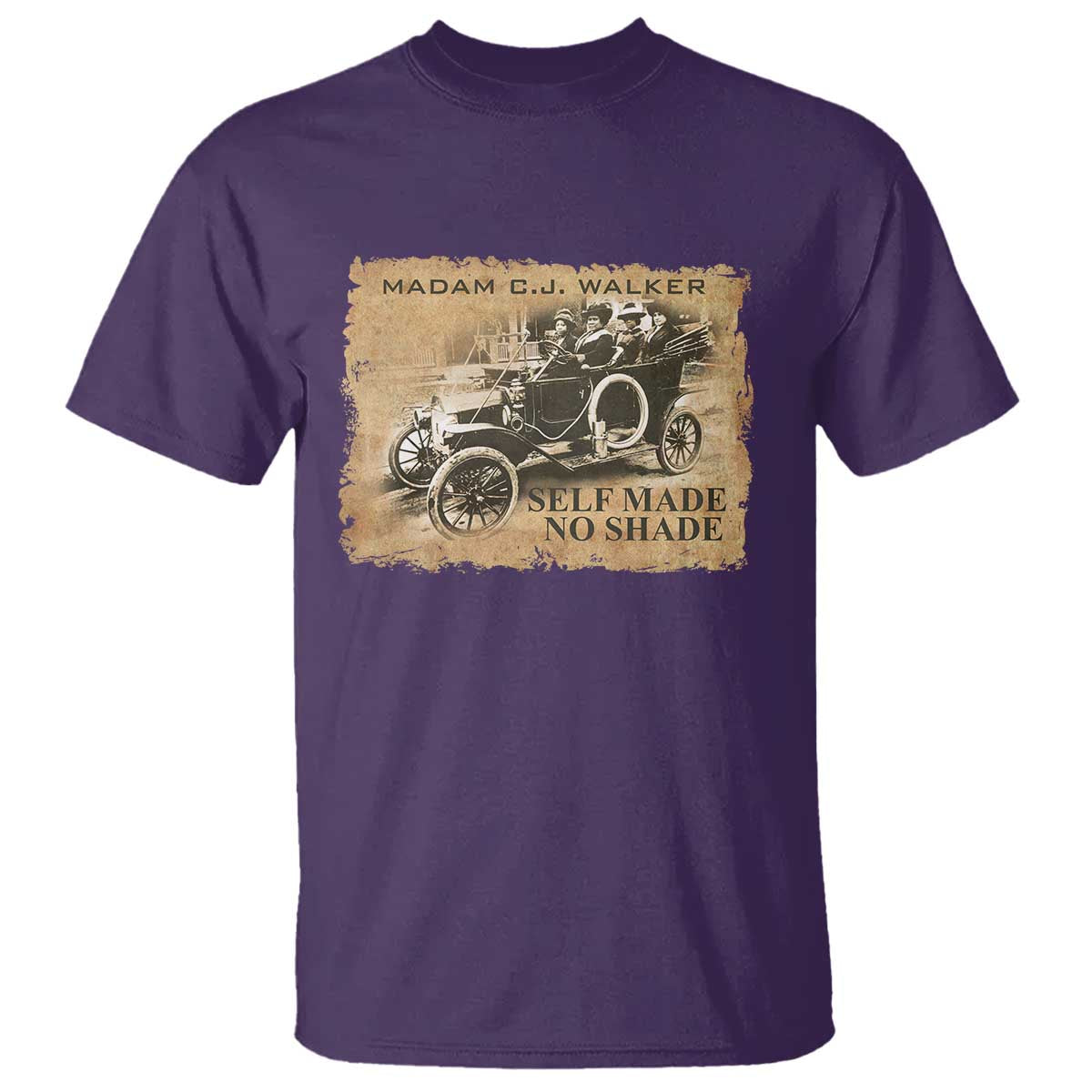 Madam C.J. Walker T Shirt Self Made No Shade Black History TS09 Purple Print Your Wear