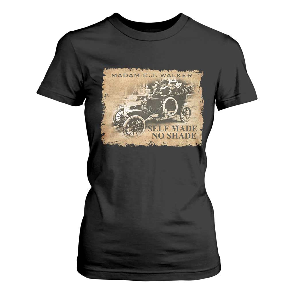 Madam C.J. Walker T Shirt For Women Self Made No Shade Black History TS09 Black Print Your Wear