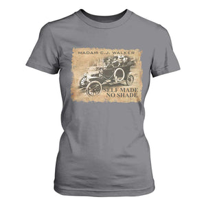 Madam C.J. Walker T Shirt For Women Self Made No Shade Black History TS09 Charcoal Print Your Wear