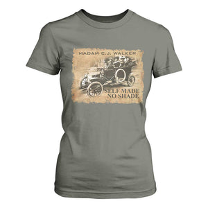 Madam C.J. Walker T Shirt For Women Self Made No Shade Black History TS09 Military Green Print Your Wear