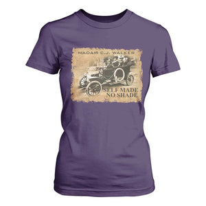 Madam C.J. Walker T Shirt For Women Self Made No Shade Black History TS09 Purple Print Your Wear