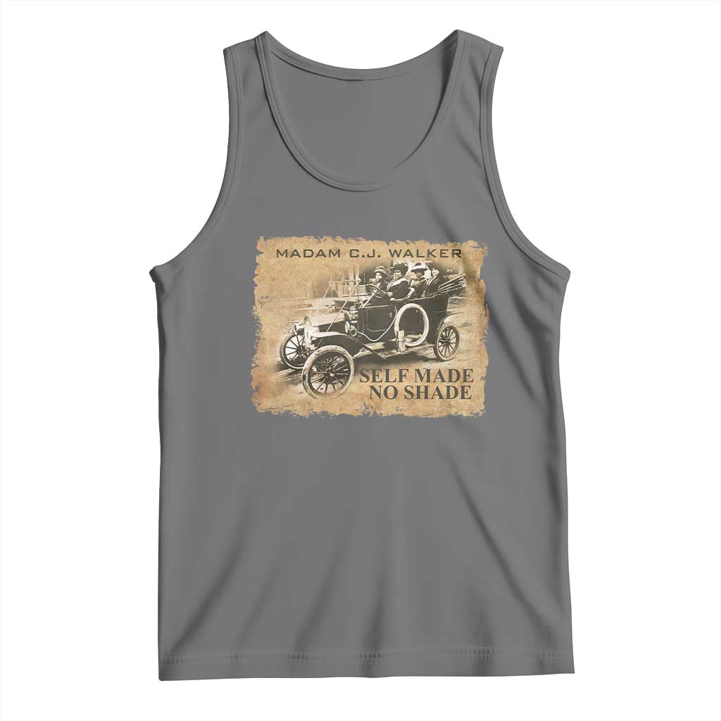 Madam C.J. Walker Tank Top Self Made No Shade Black History TS09 Black Heather Print Your Wear