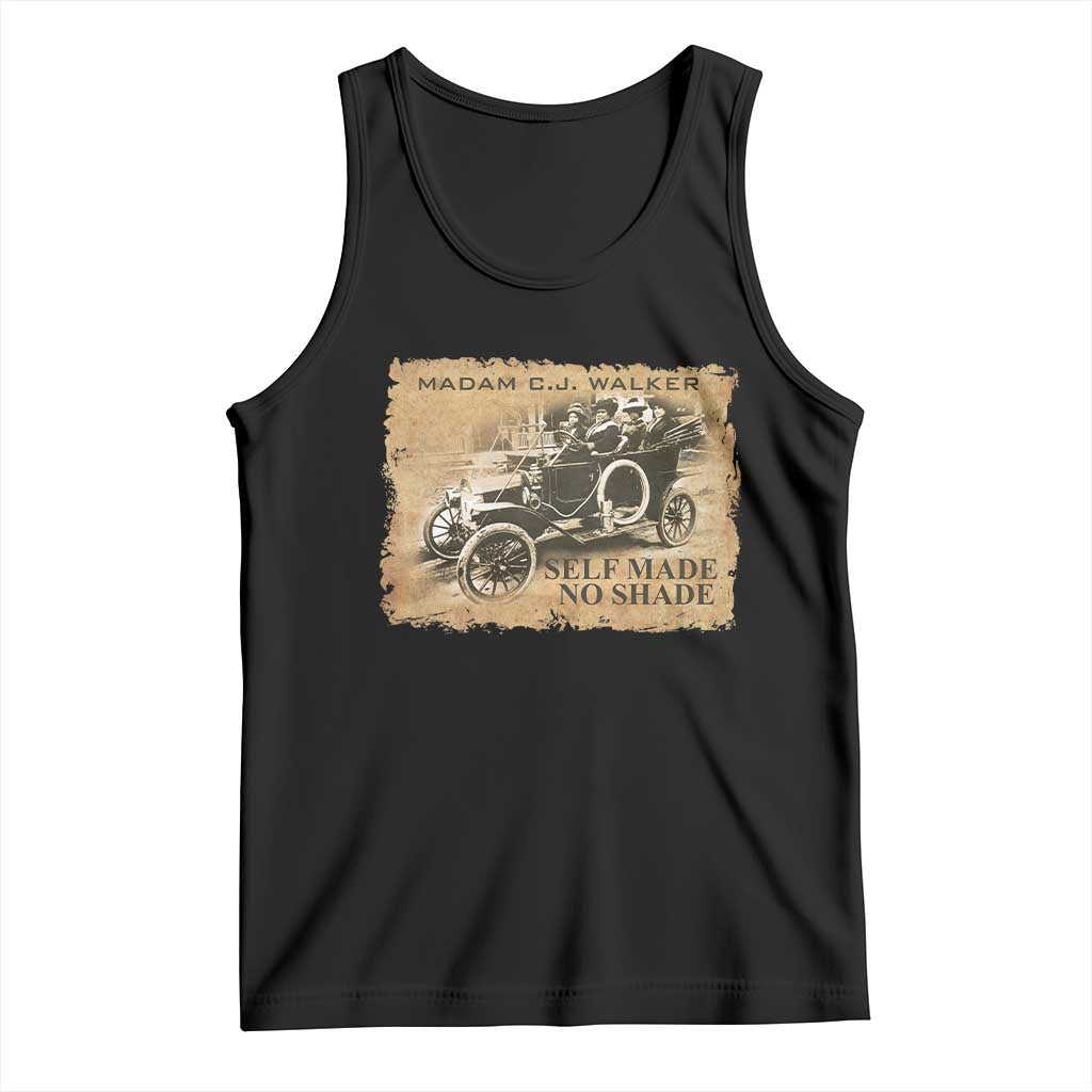 Madam C.J. Walker Tank Top Self Made No Shade Black History TS09 Black Print Your Wear