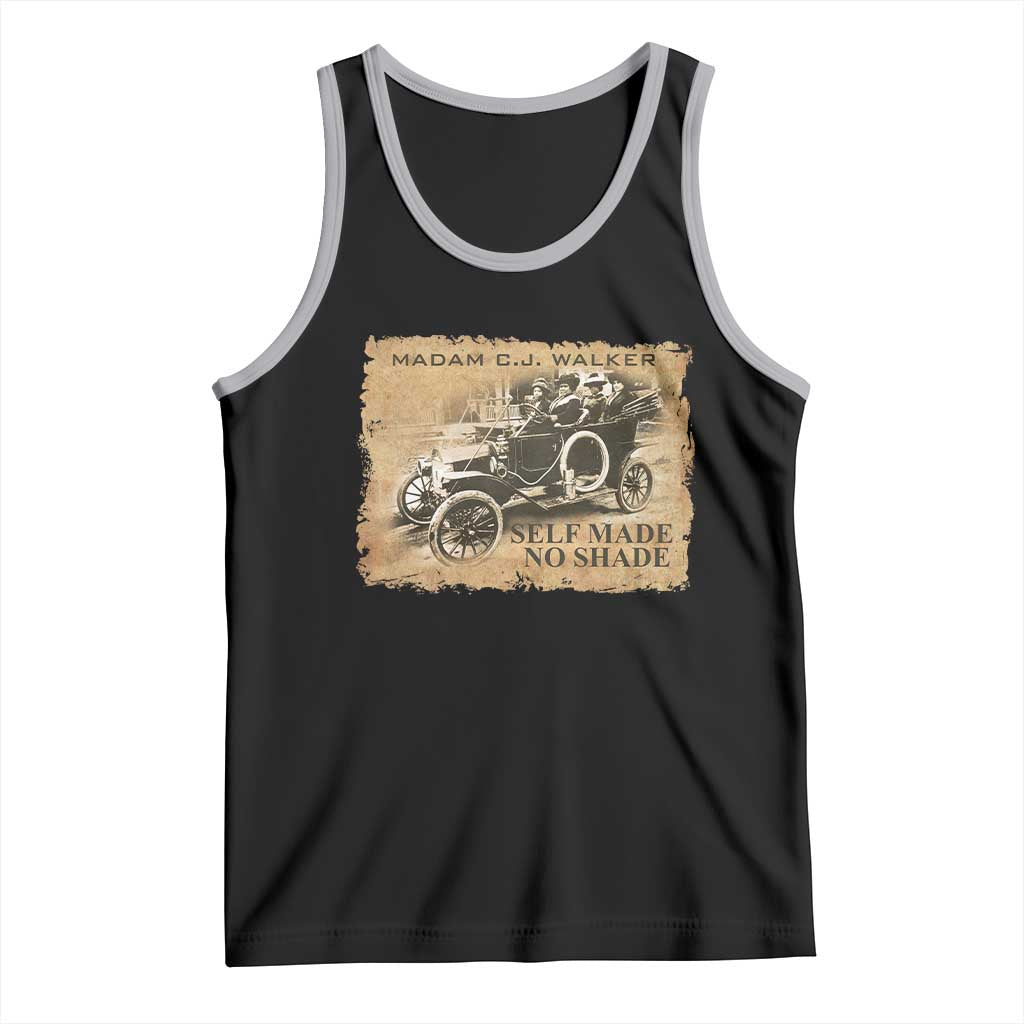 Madam C.J. Walker Tank Top Self Made No Shade Black History TS09 Black Athletic Heather Print Your Wear