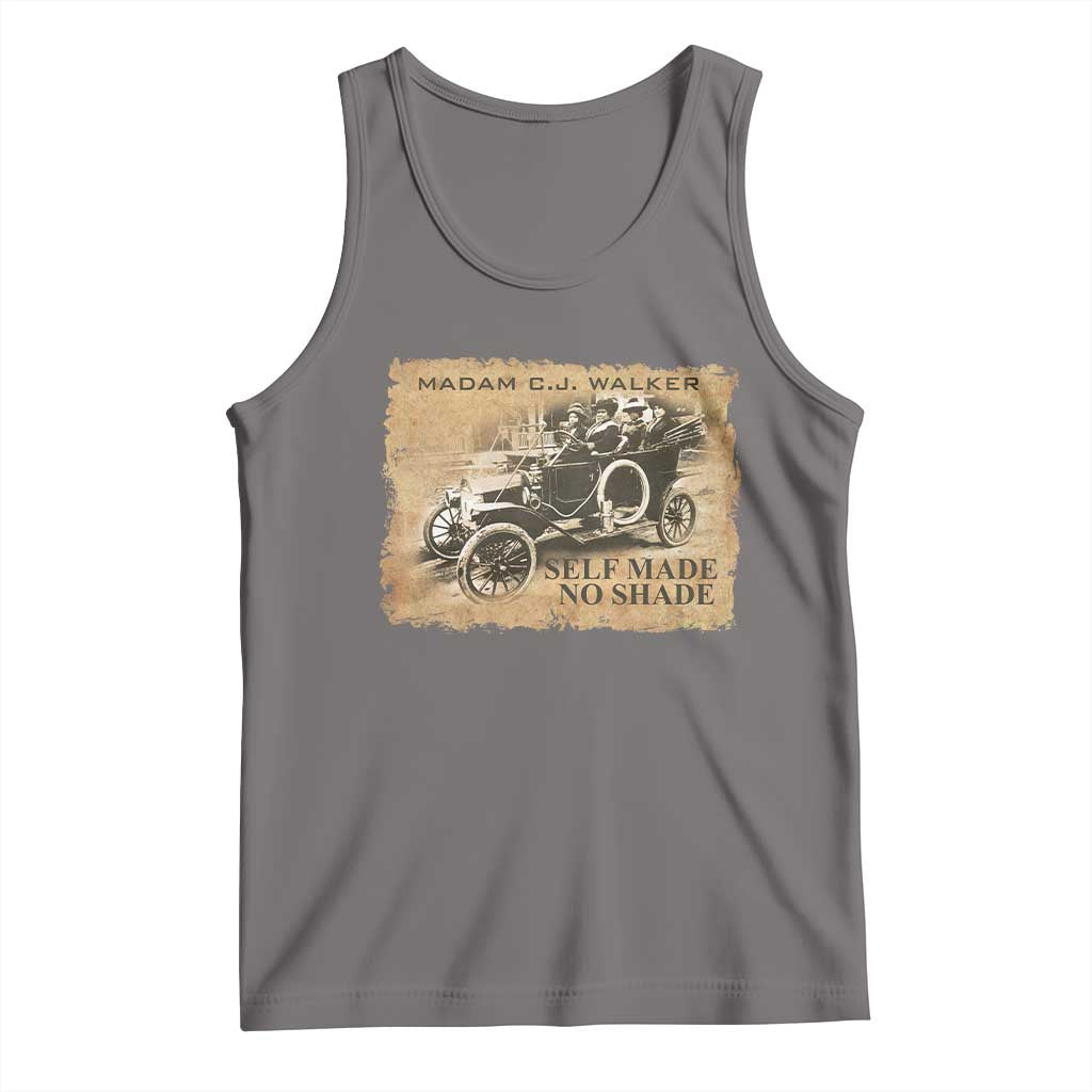 Madam C.J. Walker Tank Top Self Made No Shade Black History TS09 Deep Heather Print Your Wear