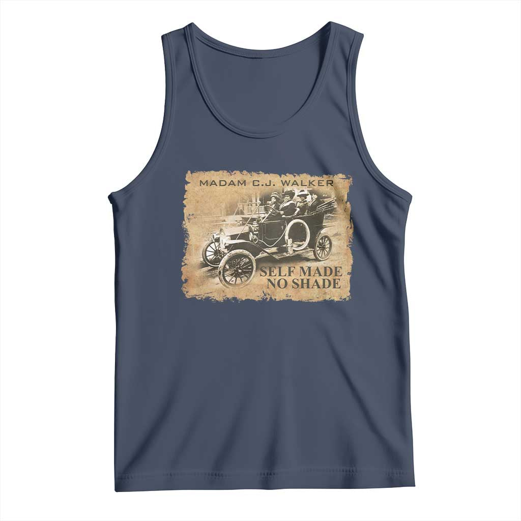 Madam C.J. Walker Tank Top Self Made No Shade Black History TS09 Navy Print Your Wear