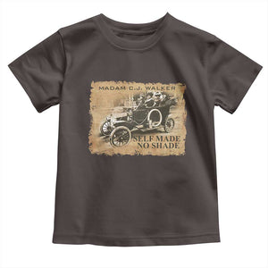 Madam C.J. Walker Toddler T Shirt Self Made No Shade Black History TS09 Dark Chocolate Print Your Wear