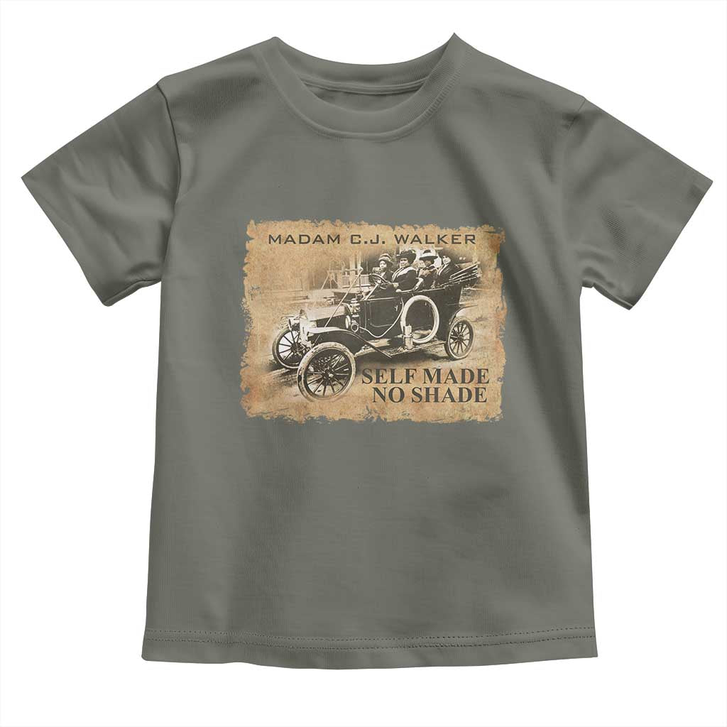 Madam C.J. Walker Toddler T Shirt Self Made No Shade Black History TS09 Military Green Print Your Wear