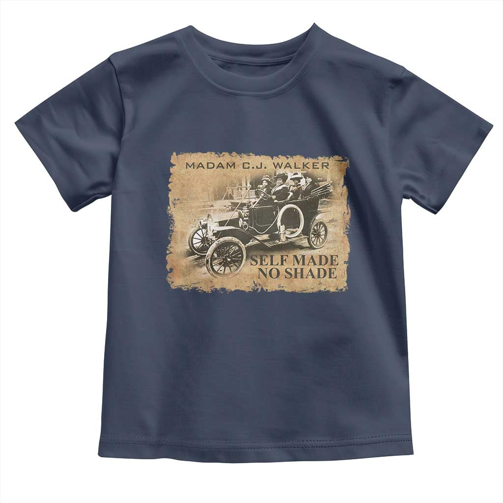 Madam C.J. Walker Toddler T Shirt Self Made No Shade Black History TS09 Navy Print Your Wear