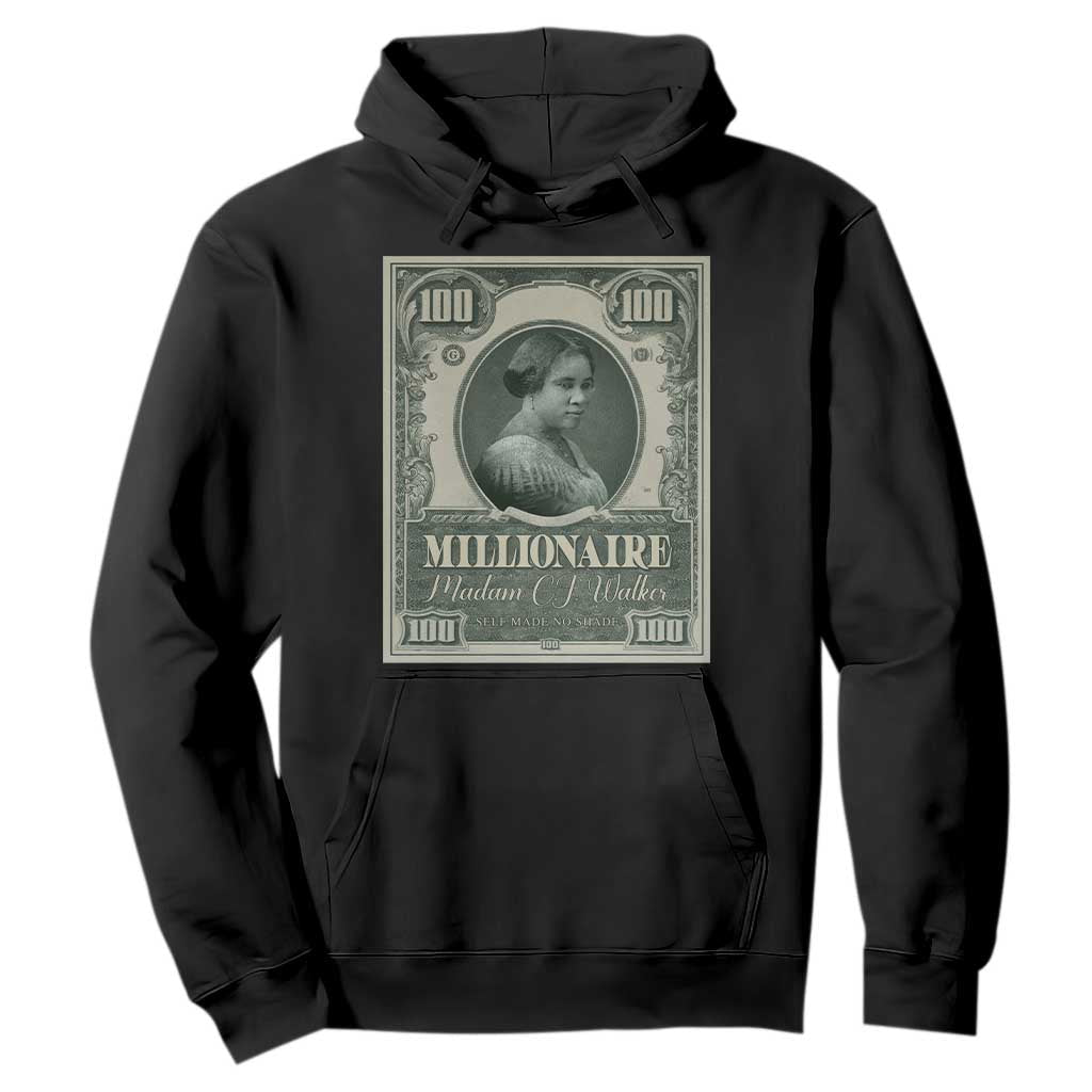 Madam C.J. Walker Hoodie Millionaire Black Women Pride TS09 Black Print Your Wear