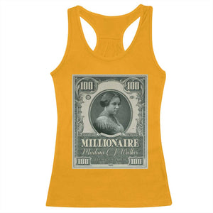 Madam C.J. Walker Racerback Tank Top Millionaire Black Women Pride TS09 Gold Print Your Wear