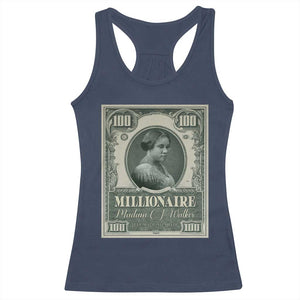 Madam C.J. Walker Racerback Tank Top Millionaire Black Women Pride TS09 Navy Print Your Wear