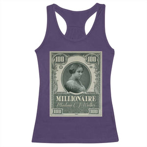 Madam C.J. Walker Racerback Tank Top Millionaire Black Women Pride TS09 Purple Print Your Wear