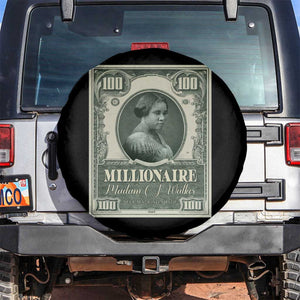 Madam C.J. Walker Spare Tire Cover Millionaire Black Women Pride TS09 No hole Black Print Your Wear