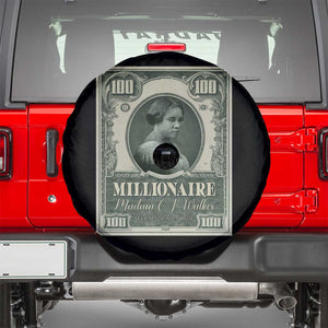 Madam C.J. Walker Spare Tire Cover Millionaire Black Women Pride TS09 Black Print Your Wear