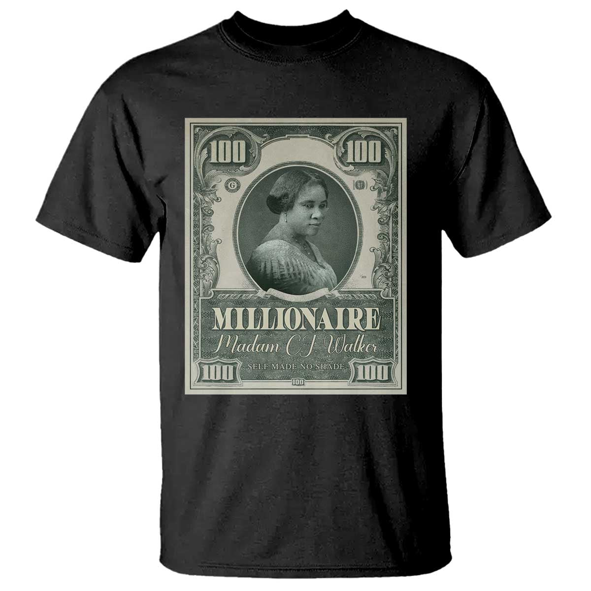 Madam C.J. Walker T Shirt Millionaire Black Women Pride TS09 Black Print Your Wear