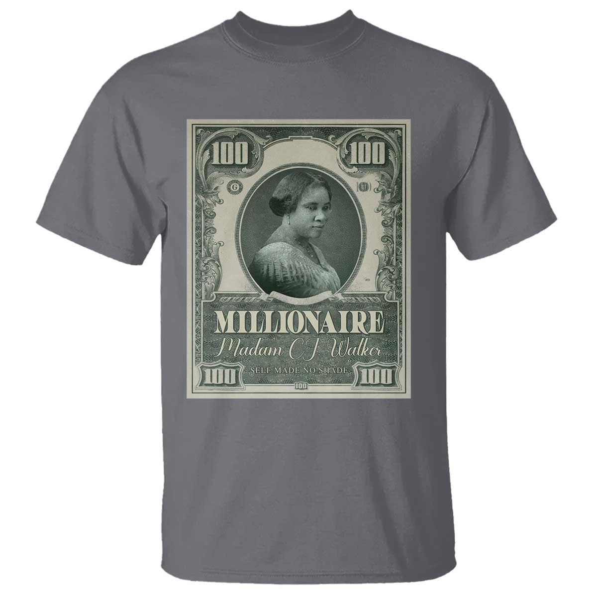 Madam C.J. Walker T Shirt Millionaire Black Women Pride TS09 Charcoal Print Your Wear