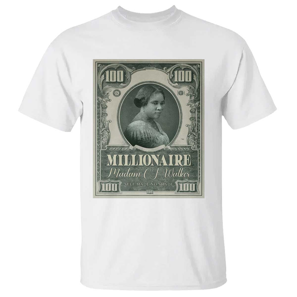 Madam C.J. Walker T Shirt Millionaire Black Women Pride TS09 White Print Your Wear