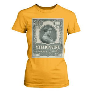 Madam C.J. Walker T Shirt For Women Millionaire Black Women Pride TS09 Gold Print Your Wear