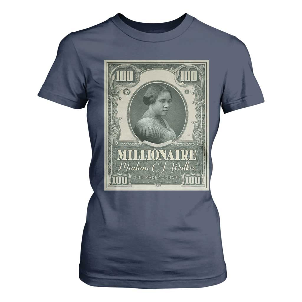 Madam C.J. Walker T Shirt For Women Millionaire Black Women Pride TS09 Navy Print Your Wear