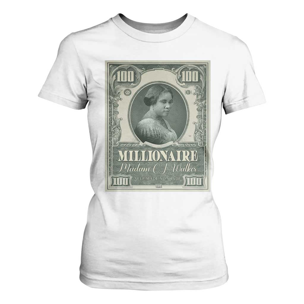 Madam C.J. Walker T Shirt For Women Millionaire Black Women Pride TS09 White Print Your Wear