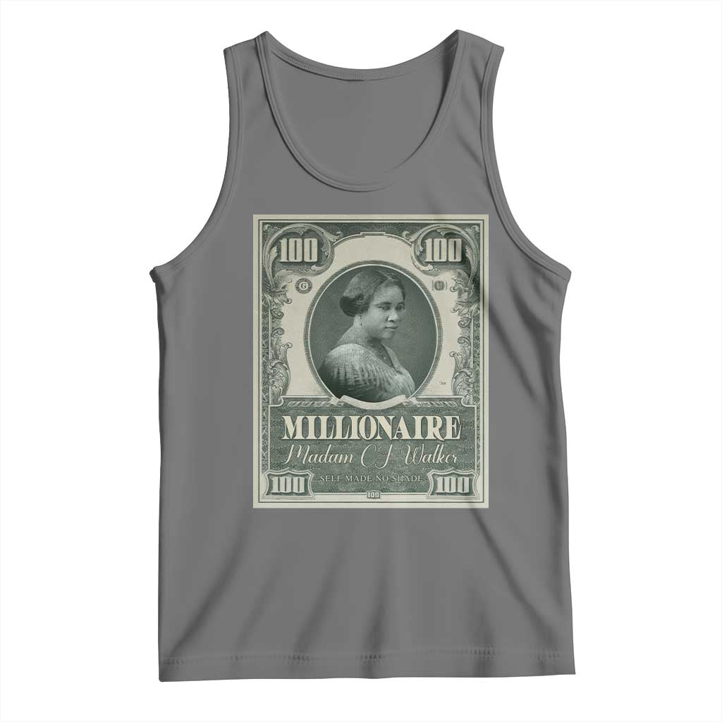 Madam C.J. Walker Tank Top Millionaire Black Women Pride TS09 Black Heather Print Your Wear