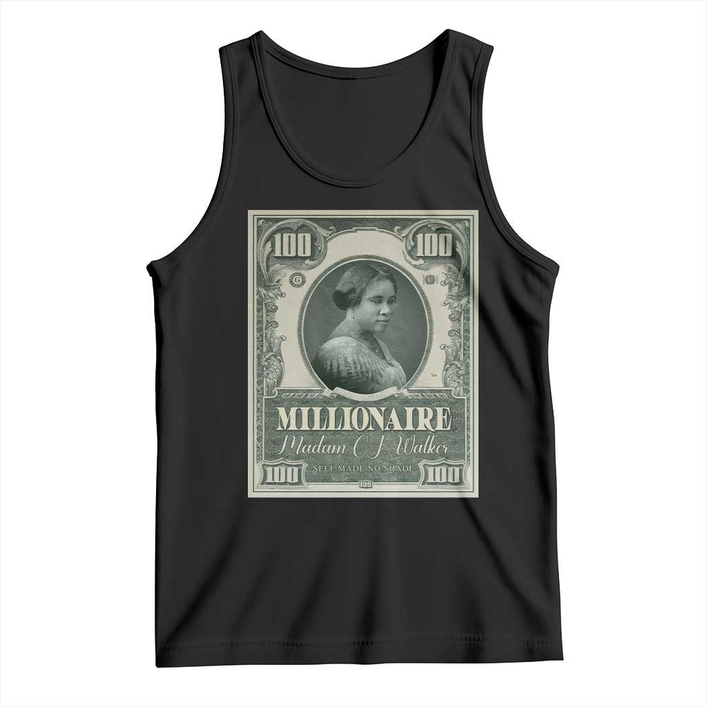 Madam C.J. Walker Tank Top Millionaire Black Women Pride TS09 Black Print Your Wear