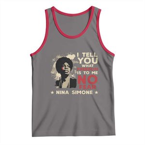 Nina Simone Tank Top I Tell You What Freedom Is To Me No Fear TS09 Deep Heather Red Print Your Wear