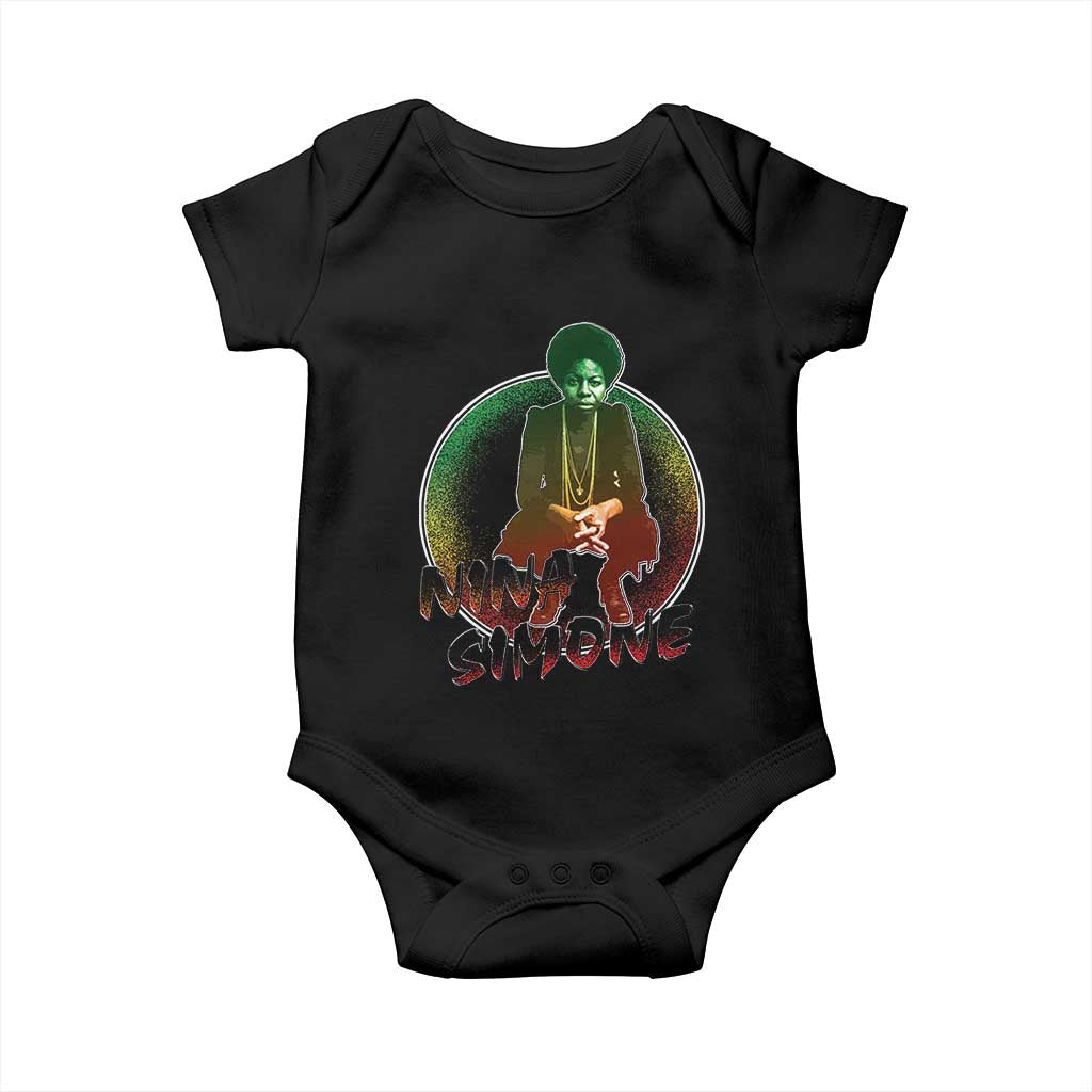 Nina Simone Baby Onesie Black Women History Pride TS09 Black Print Your Wear