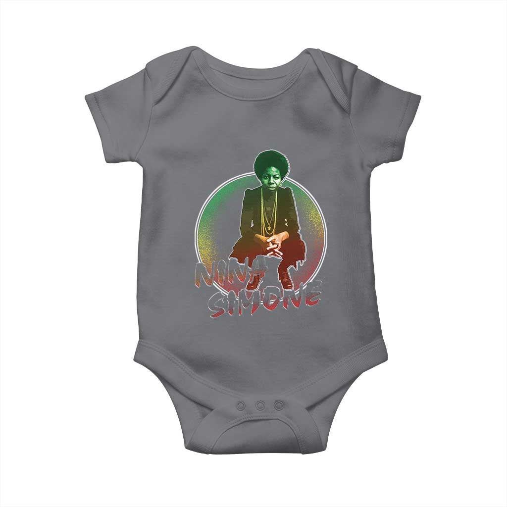 Nina Simone Baby Onesie Black Women History Pride TS09 Charcoal Print Your Wear