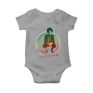 Nina Simone Baby Onesie Black Women History Pride TS09 Sport Gray Print Your Wear