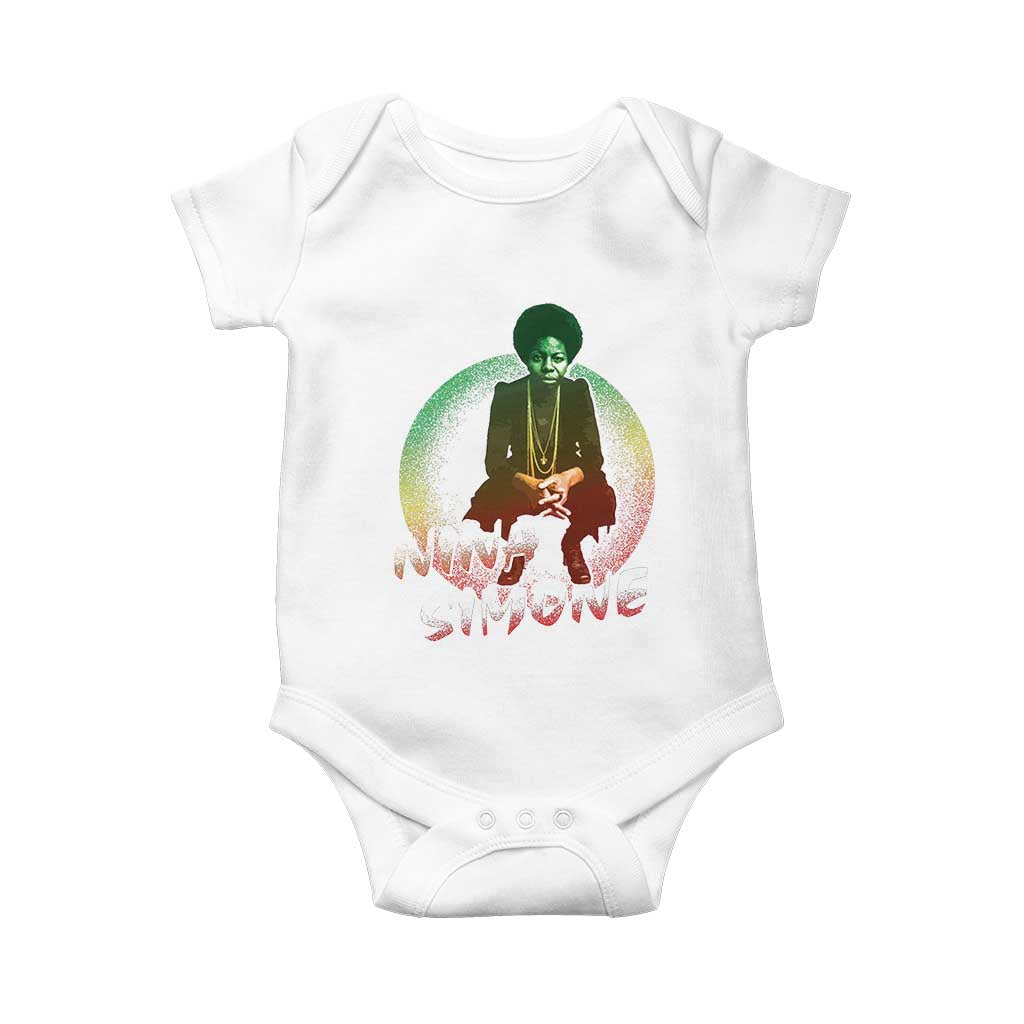 Nina Simone Baby Onesie Black Women History Pride TS09 White Print Your Wear