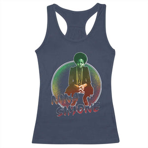 Nina Simone Racerback Tank Top Black Women History Pride TS09 Navy Print Your Wear
