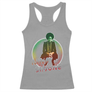 Nina Simone Racerback Tank Top Black Women History Pride TS09 Sport Gray Print Your Wear