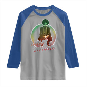 Nina Simone Raglan Shirt Black Women History Pride TS09 Sport Gray Royal Print Your Wear